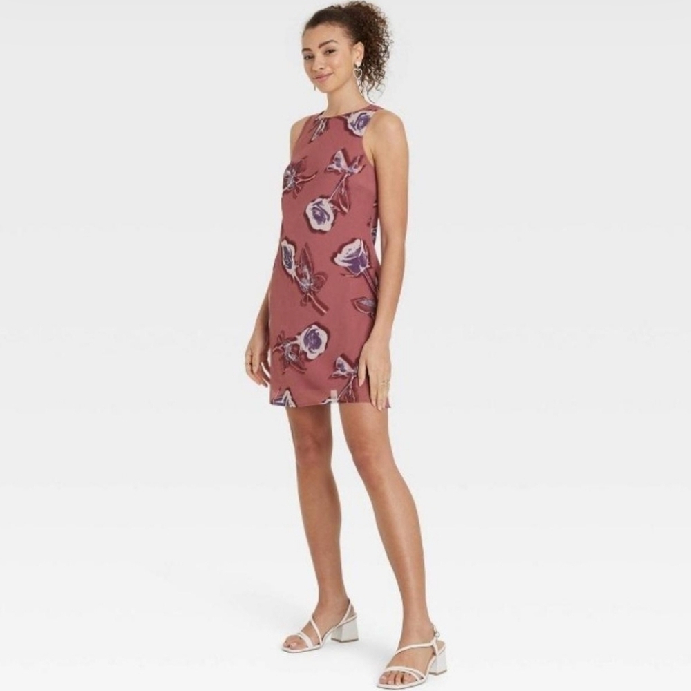 Women's Dress Mini Slip Sleeveless Pink Floral - Wild Fable - XXS